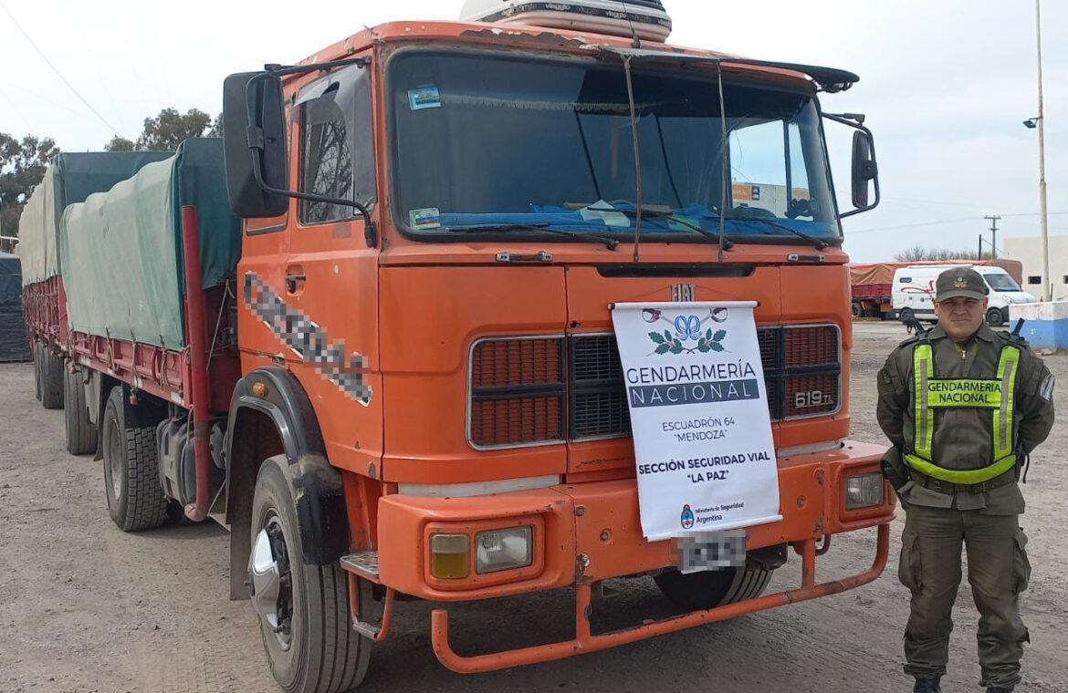 Mendoza – Un camión procedente de Córdoba trasladaba 30.000 kilos de maíz con documentación apócrifa
