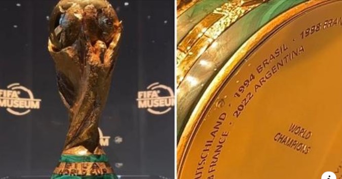 La FIFA mostró por primera vez la Copa del Mundo con el nombre Argentina impreso