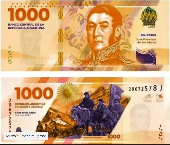 Cómo será el nuevo billete de $1.000 con San Martín